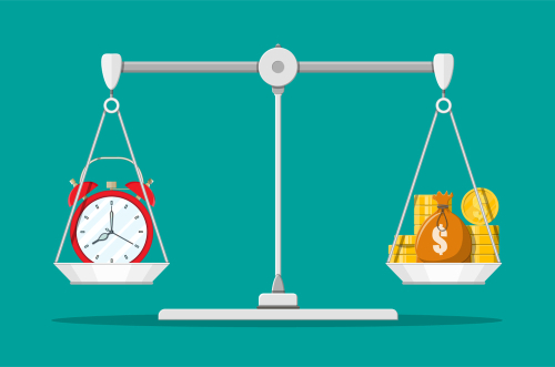 Financial scales by Abscent shutterstock_1233901597